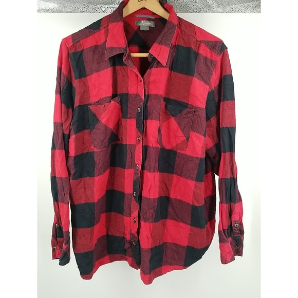 Natural Reflections Womens Long Sleeve Flannel Shirt 2X - Picture 1 of 5